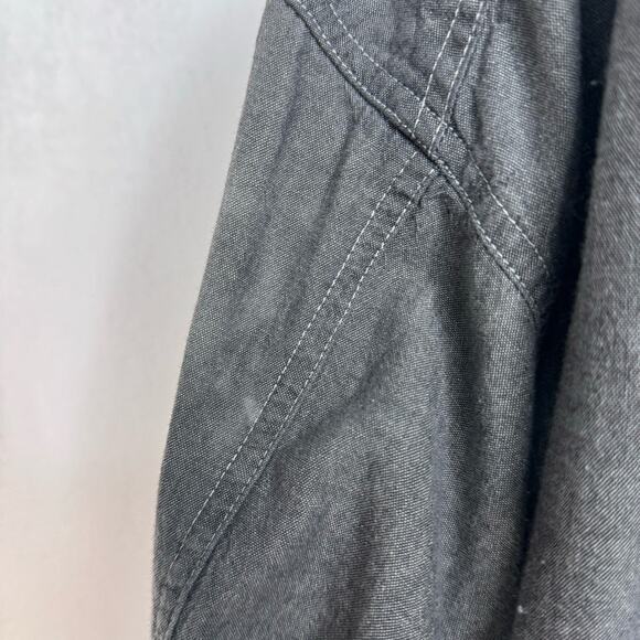 Vintage Womens Gray Western Button Front Denim Shirt Chest Pockets Plus Size - Picture 5 of 7